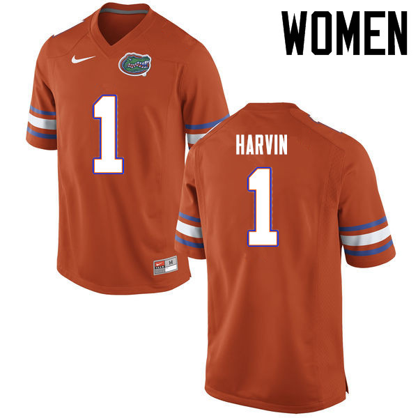 Women Florida Gators #1 Percy Harvin College Football Jerseys Sale-Orange